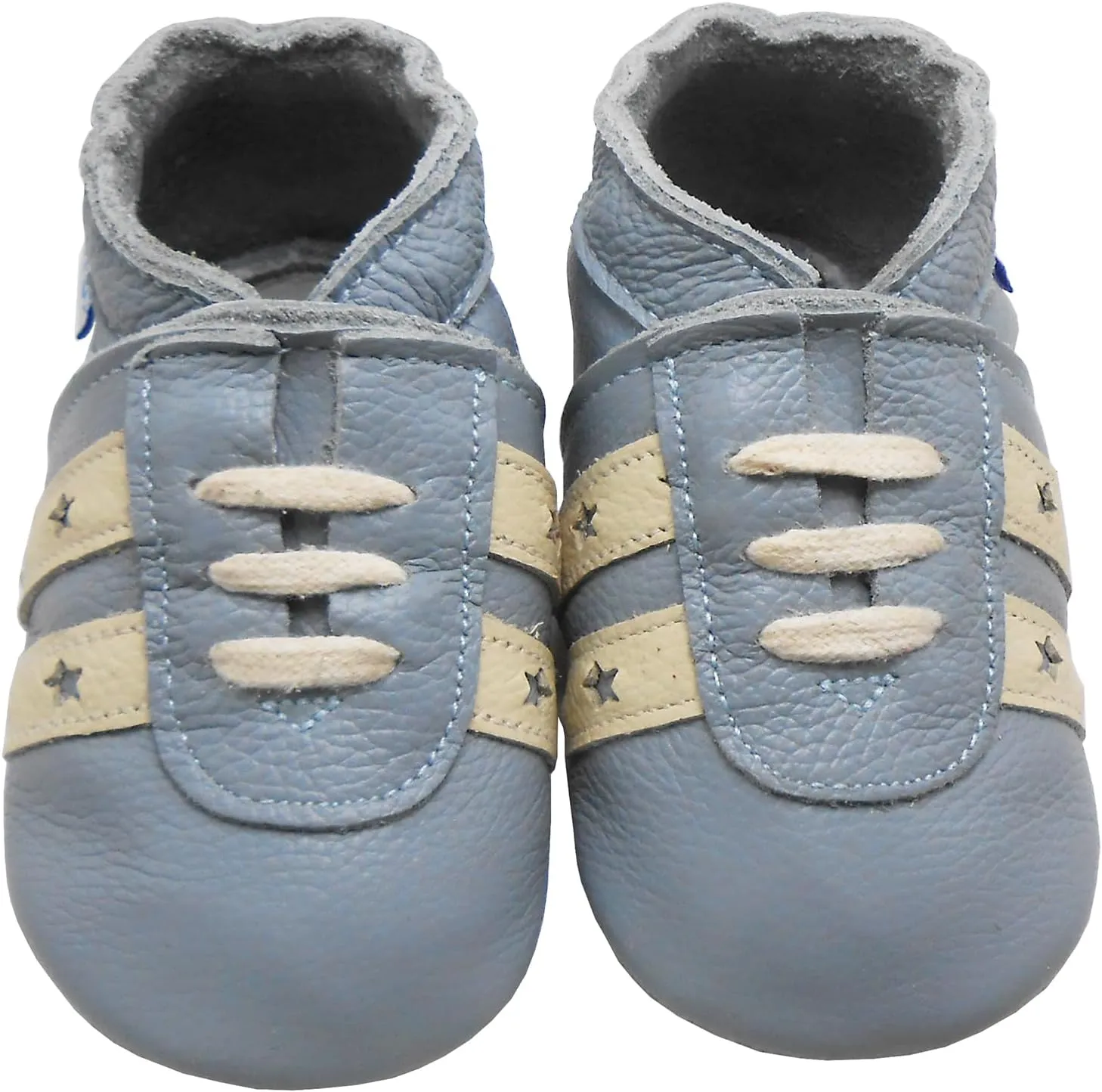 YIHAKIDS Baby Leather Shoes Soft Sole First Walking Moccasins Infants Toddler Boys Girls Crawling Slippers Slip-on Shoes with Elastic Ankle