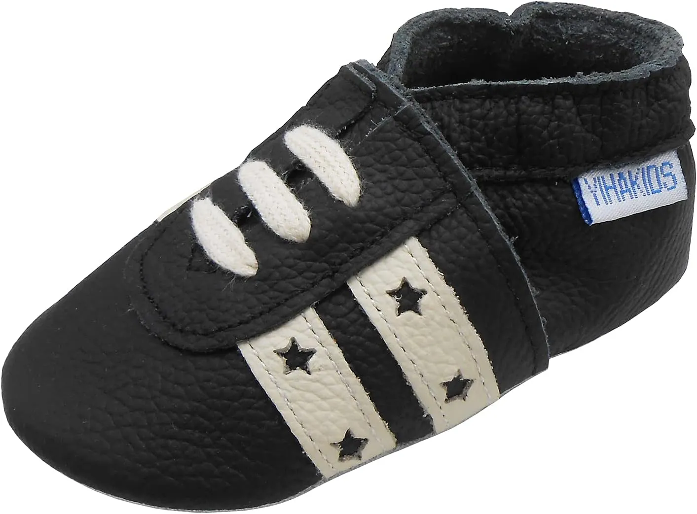 YIHAKIDS Baby Leather Shoes Soft Sole First Walking Moccasins Infants Toddler Boys Girls Crawling Slippers Slip-on Shoes with Elastic Ankle
