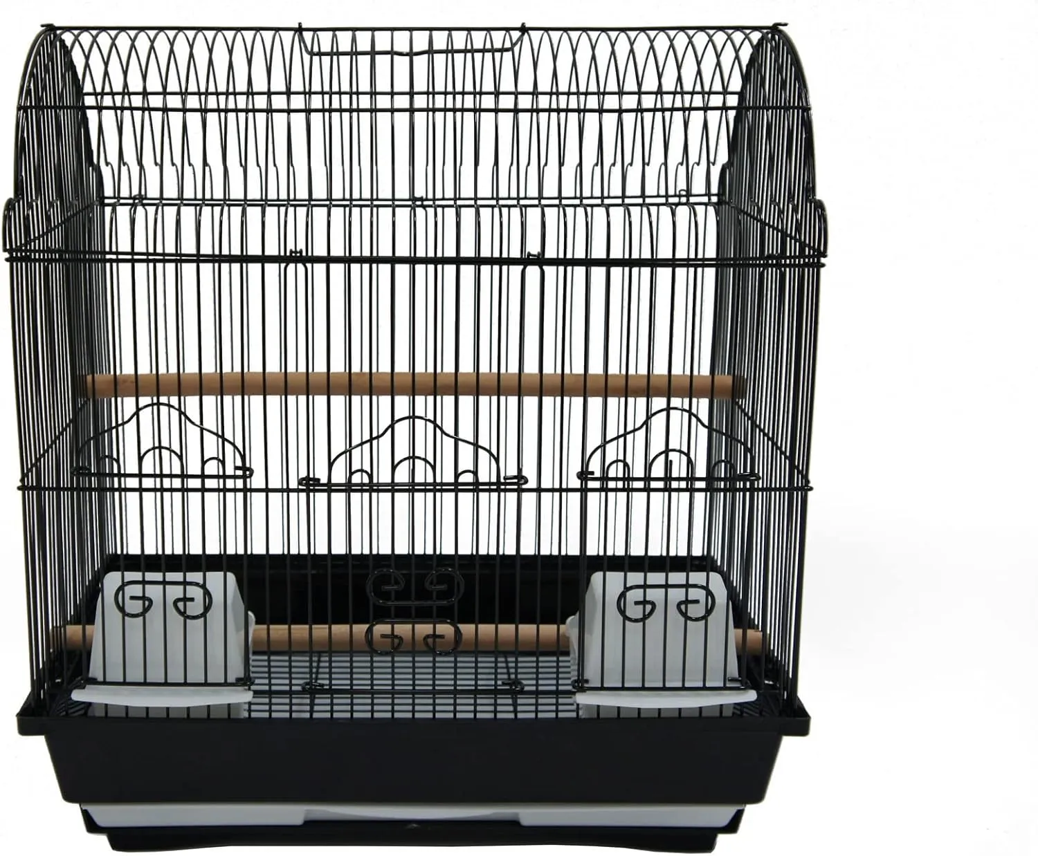 YML A1784 Bar Spacing Barn Top Bird Cage, Black