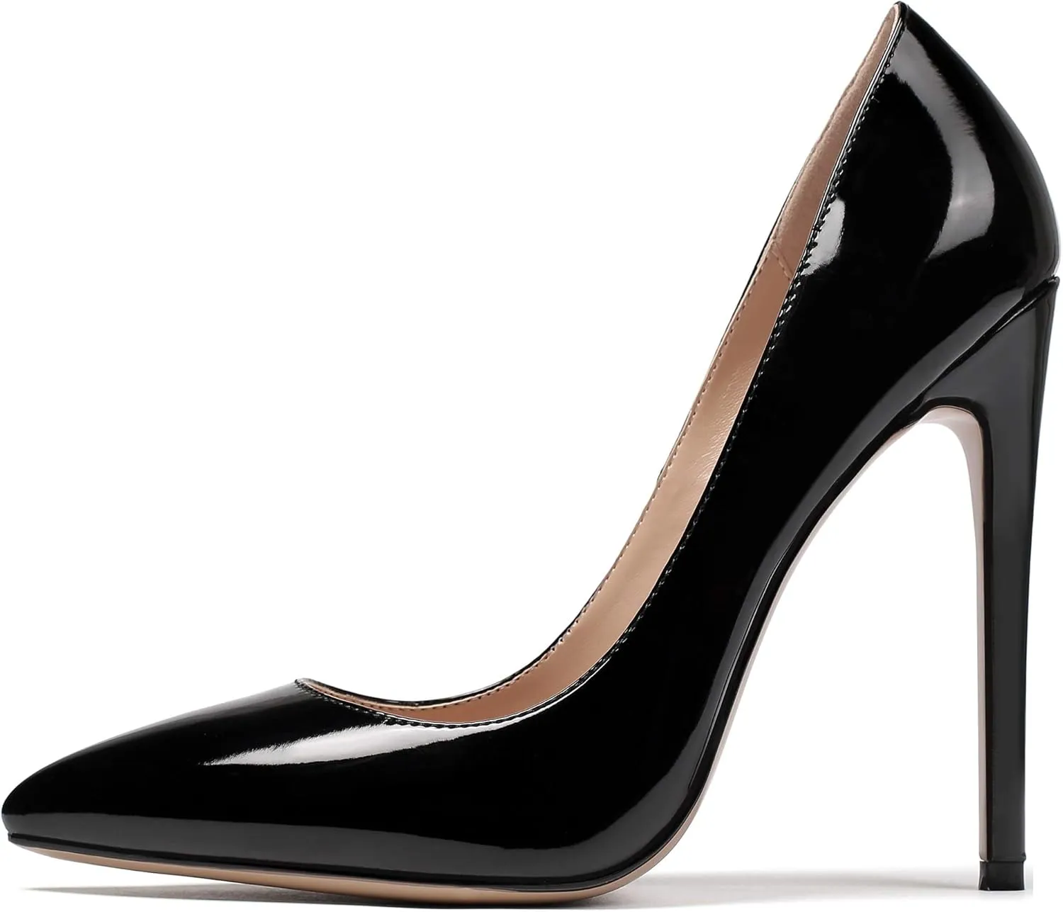 YODEKS Women's Stiletto High Heel Pumps Classic Pointed Toe Shoes Slip On Dress Shoes