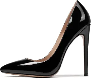 YODEKS Women's Stiletto High Heel Pumps Classic Pointed Toe Shoes Slip On Dress Shoes