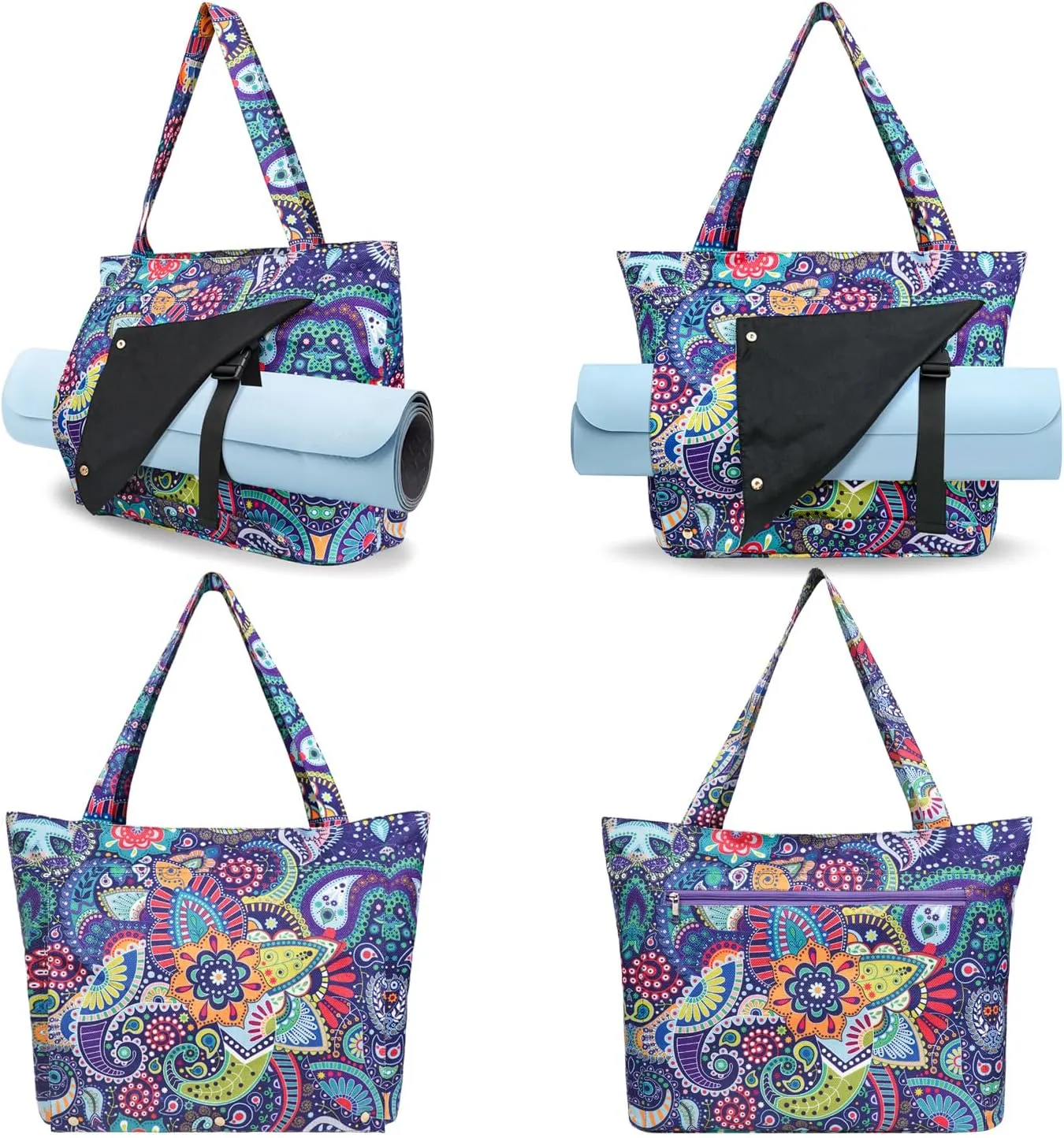 Yoga Mat Bag Yoga Bags and Carriers Fits All Your Stuff Yoga Tote Bag with Zipper Pocket Yoga Mat Carrier Pilates Bag