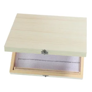 Zerodeko Box Microscope Slide Storage Box with Lock Wooden Holder for Scientific Slide Collection Easy to Clean for Laboratories and Educational Use