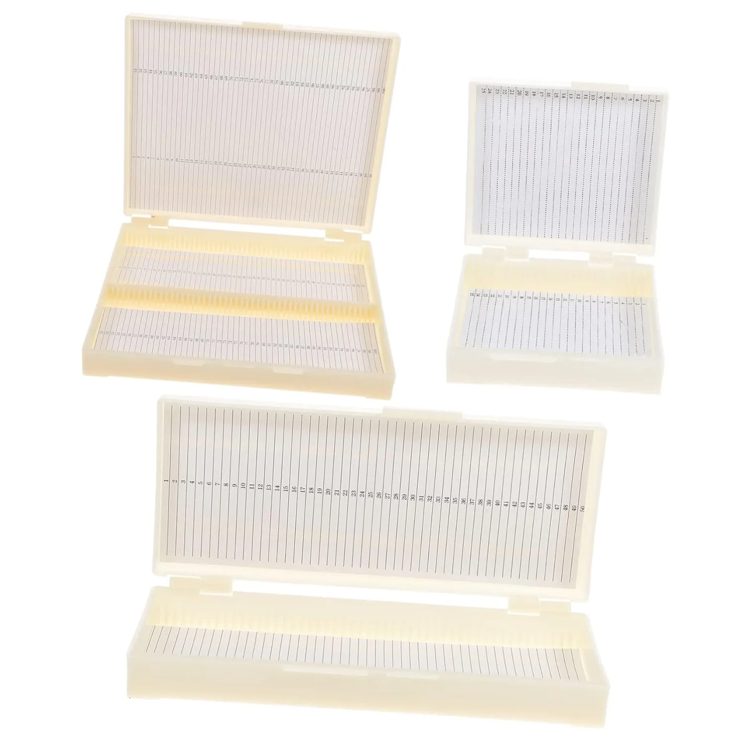 Zerodeko Microscope Slide Dispensers 3pcs Glass Slide Holders Storage Boxes for Education