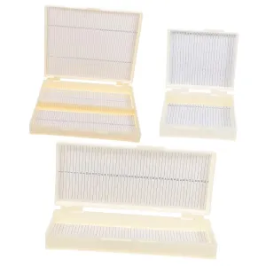 Zerodeko Microscope Slide Dispensers 3pcs Glass Slide Holders Storage Boxes for Education