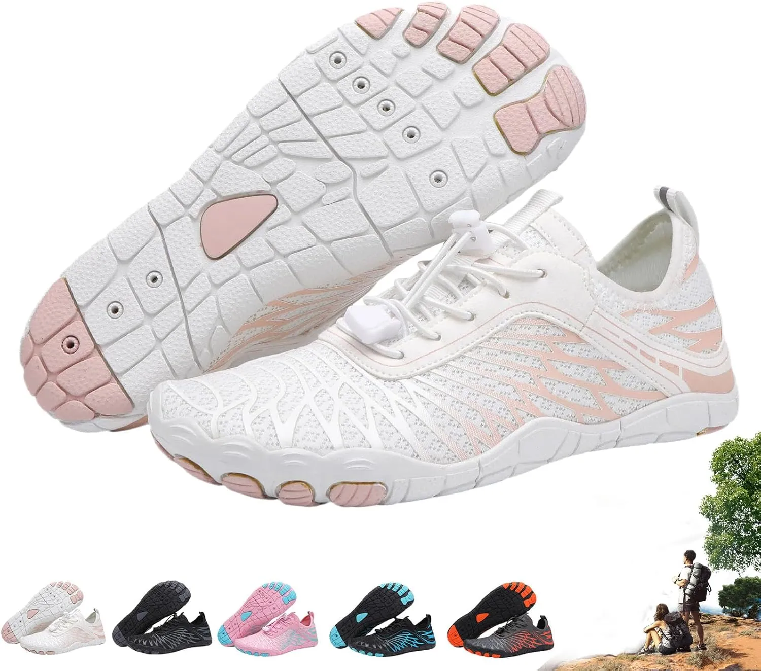 ZJQ Grounded Footwear for Women, Grounded Footwear for Men, Grounded Footwear Barefoot Shoes, Trail Running Barefoot Shoes