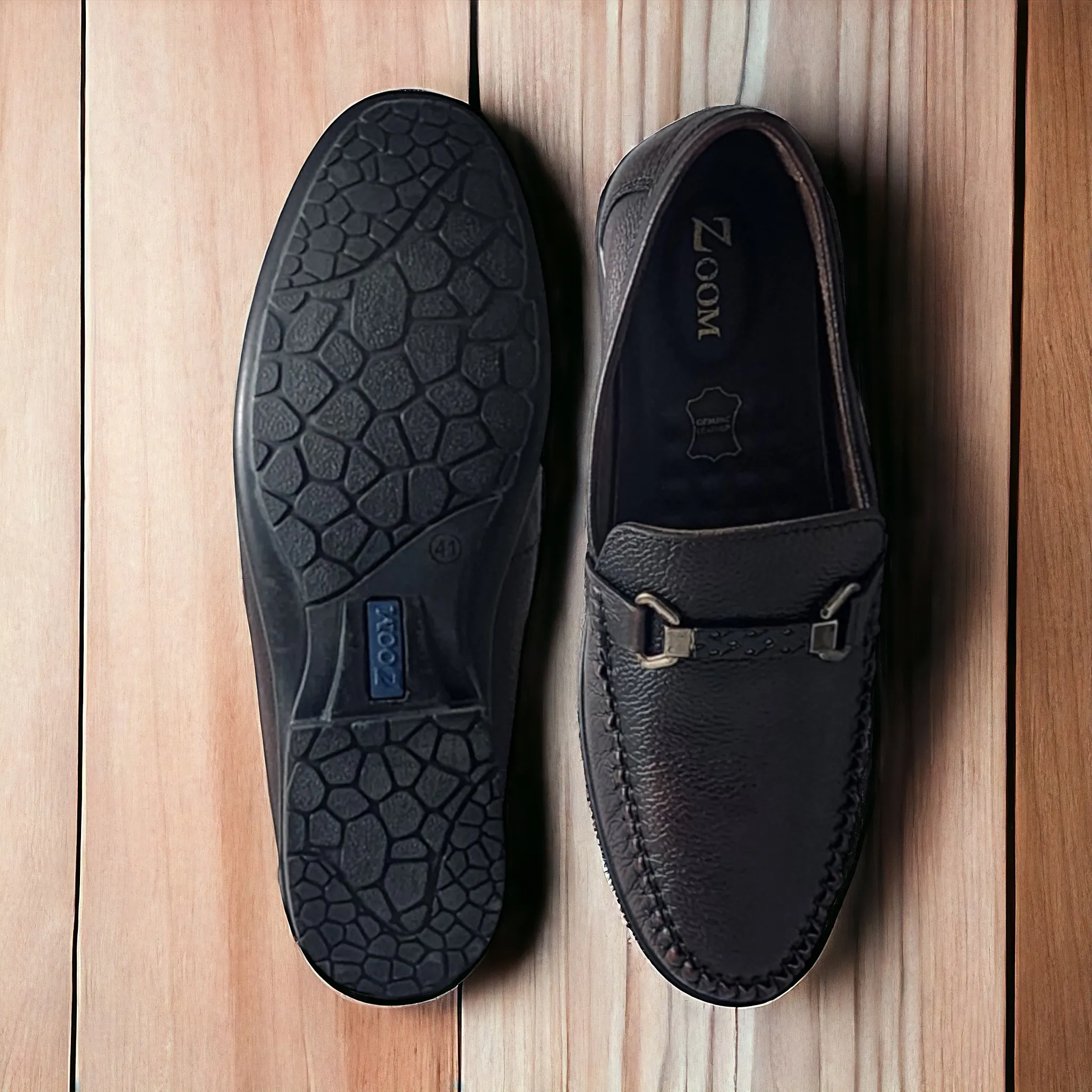 ZOOM 6622 BROWN Men's Loafers/Leather Shoes