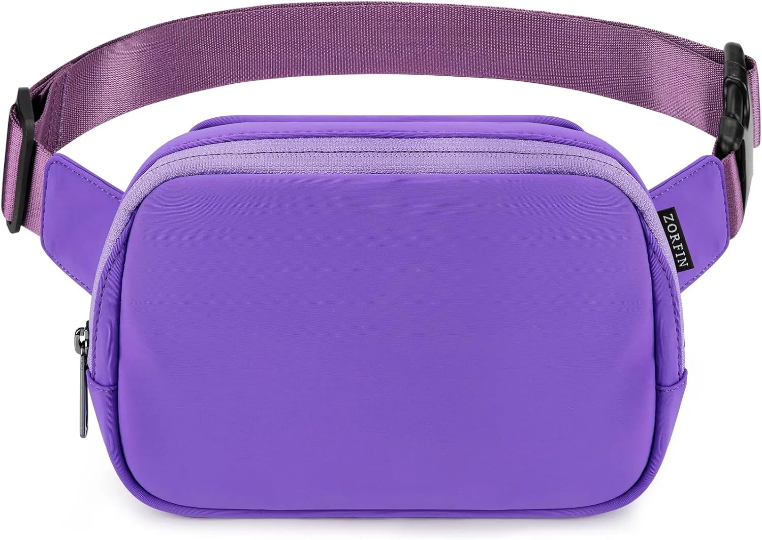 ZORFIN Belt Bag for Women Men Fashionable Crossbody Fanny Packs for Women with Adjustable Strap for Hiking Running Travel (Light Purple)
