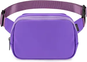 ZORFIN Belt Bag for Women Men Fashionable Crossbody Fanny Packs for Women with Adjustable Strap for Hiking Running Travel (Light Purple)
