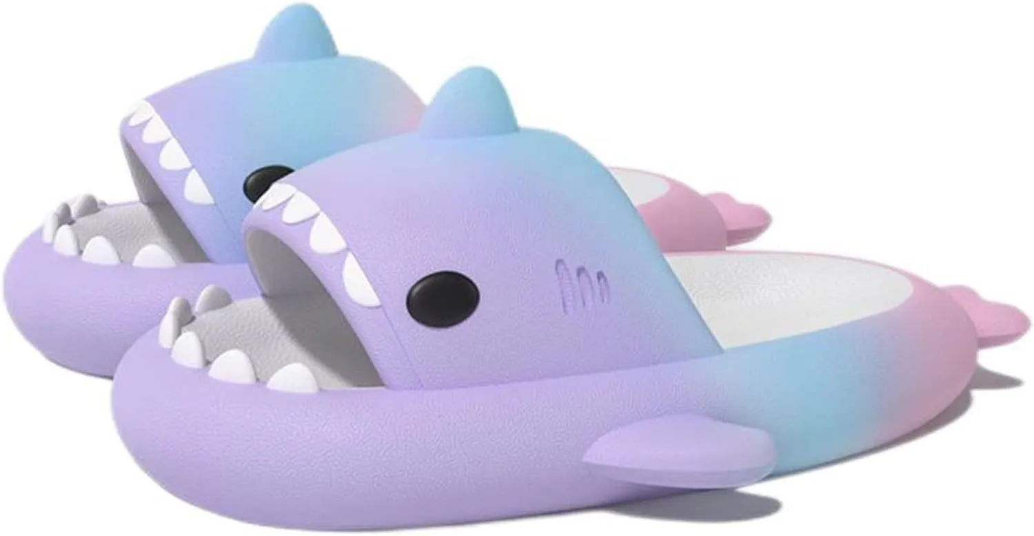Zureto Original Shark Slides Upgraded, Cloudy Shark Slides Anti-Slip House Slippers Beach Shoes