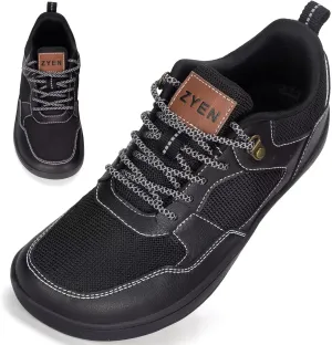 ZYEN Mens Barefoot Shoes Wide Toe Box Trail Running Sneakers Zero Drop Non-Slip Extra Wide Width Walking Shoes Minimalist Wrestling Sneakers Gym Trainer 6.5-13