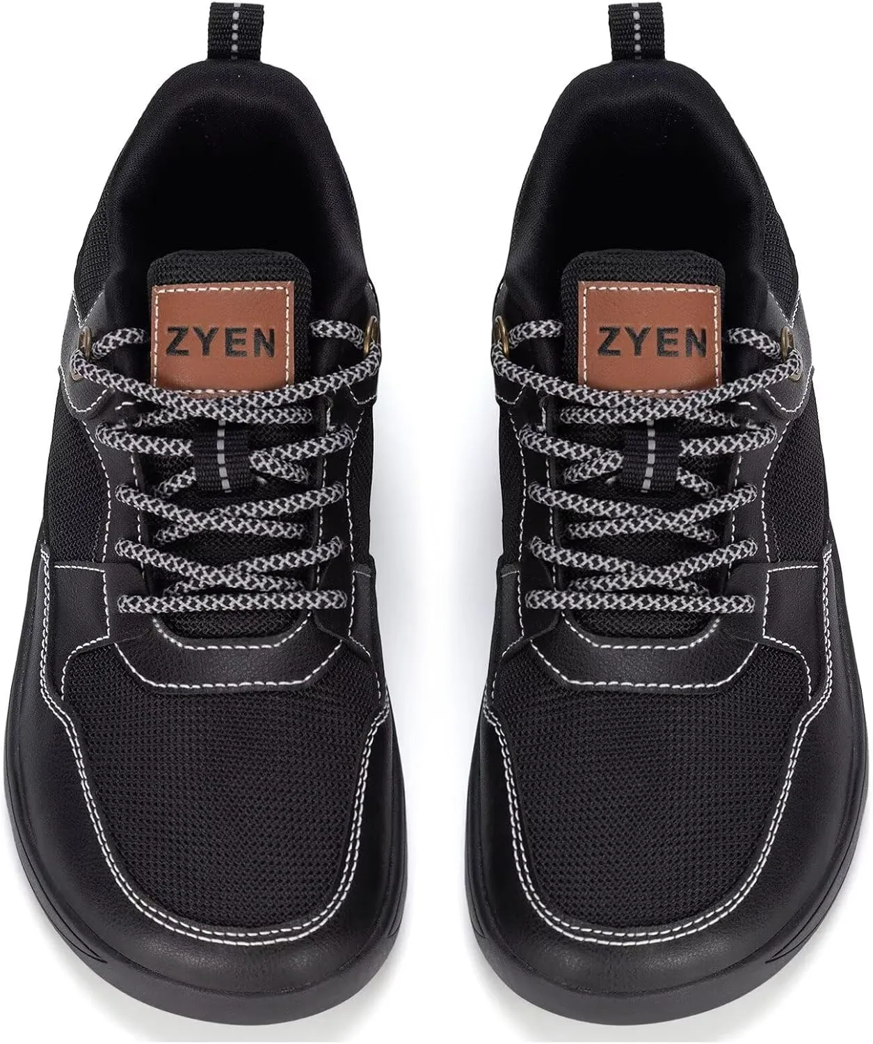ZYEN Mens Barefoot Shoes Wide Toe Box Trail Running Sneakers Zero Drop Non-Slip Extra Wide Width Walking Shoes Minimalist Wrestling Sneakers Gym Trainer 6.5-13