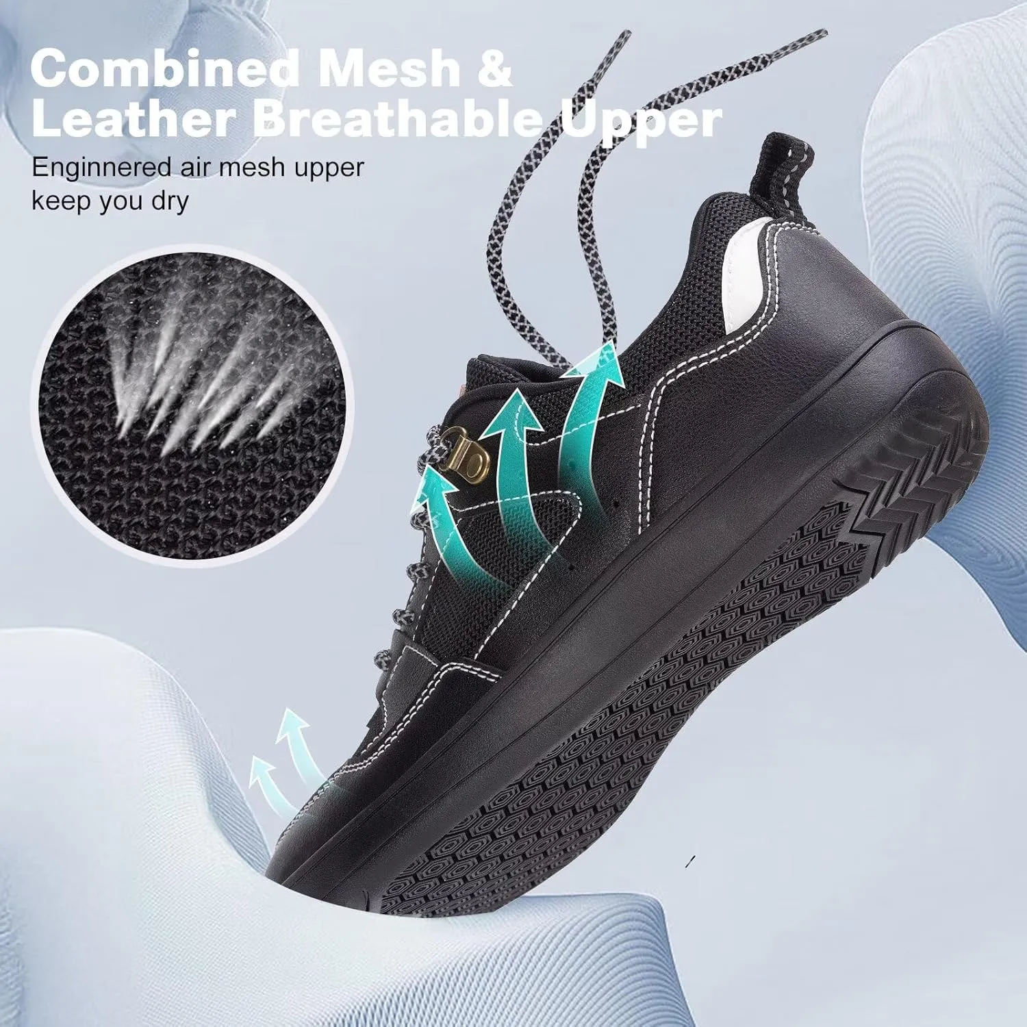 ZYEN Mens Barefoot Shoes Wide Toe Box Trail Running Sneakers Zero Drop Non-Slip Extra Wide Width Walking Shoes Minimalist Wrestling Sneakers Gym Trainer 6.5-13